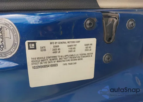 2005 Pontiac G6 Gt from USA, damaged, VIN 1G2ZH548054169923